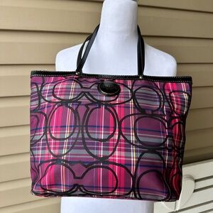 Coach tartan plaid bag in great condition